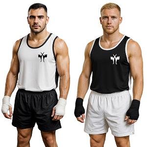FIGHTERS - Boxing Shirt / Reversable / Schwarz + Weiss / Small