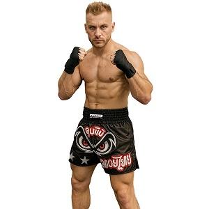 FIGHTERS - Muay Thai Shorts / No Fear / Schwarz / Large