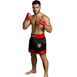 FIGHTERS - Muay Thai Shorts / Albanien-Shqipëri / Schwarz / XL